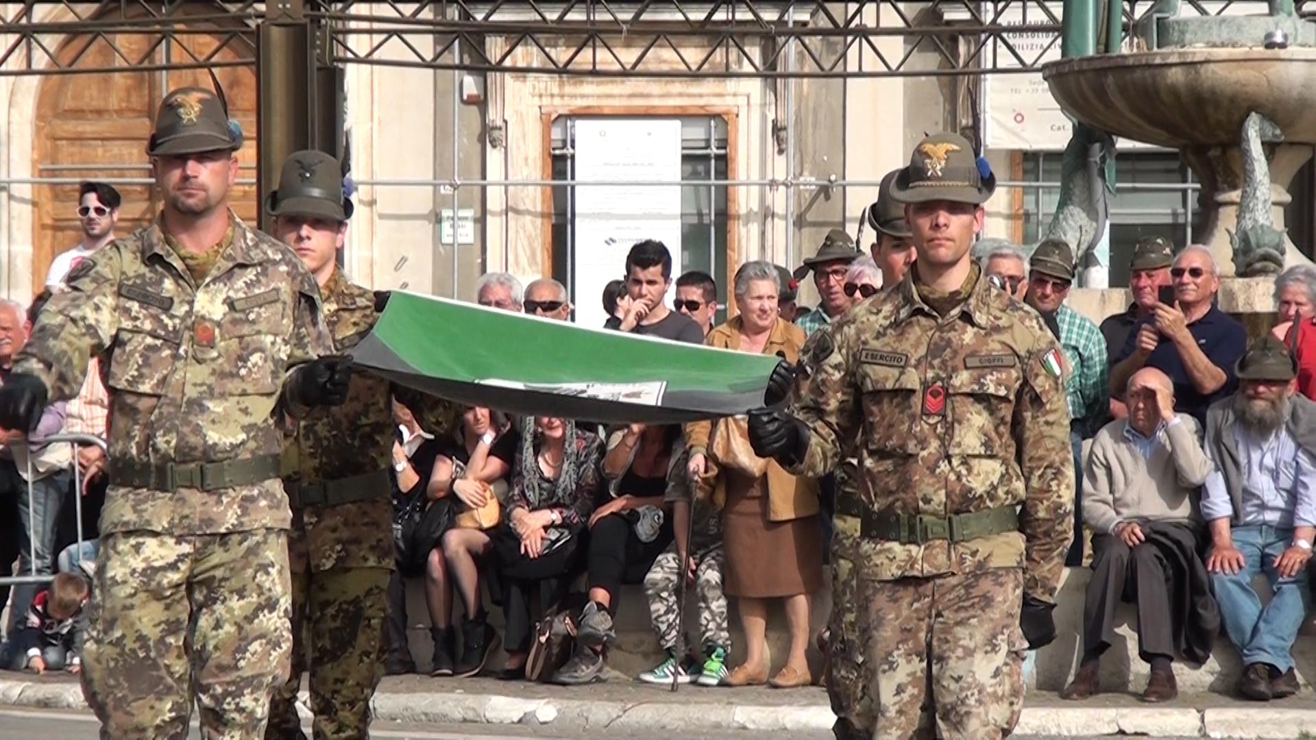 Cerimonia per il rientro del Nono Alpini