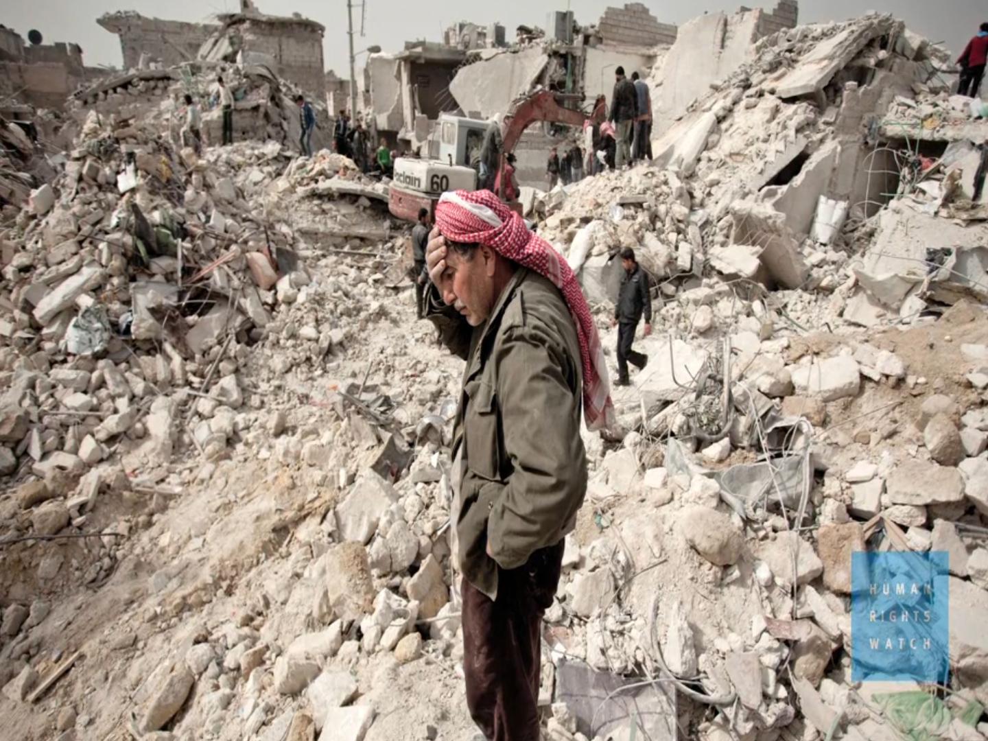 HRW, Siria: attacchi aerei contro civili. E' crimine di guerra